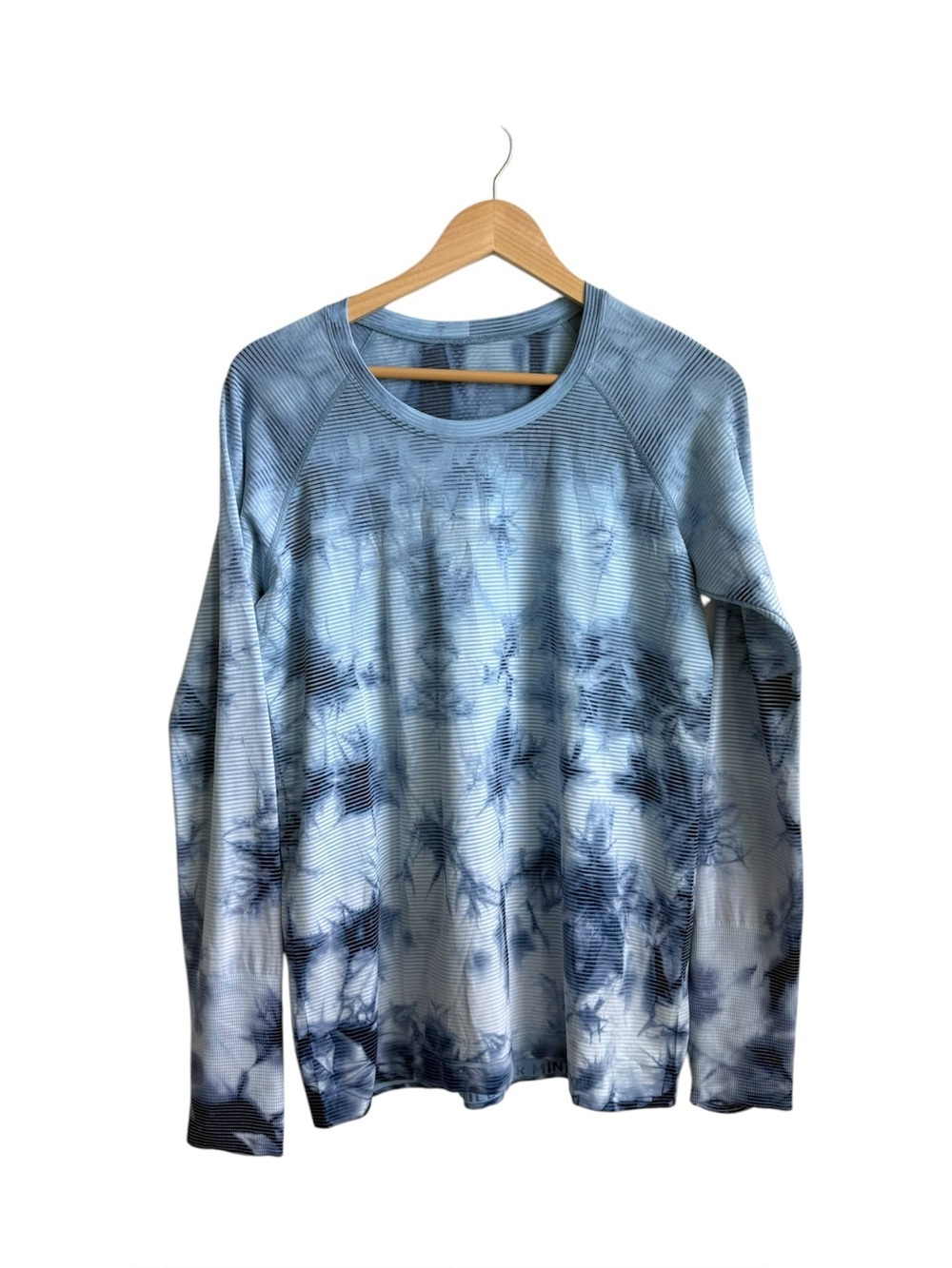 Lululemon Swiftly Tech Long Sleeve Tie Dye Thumbhole Top Blue Women's 10